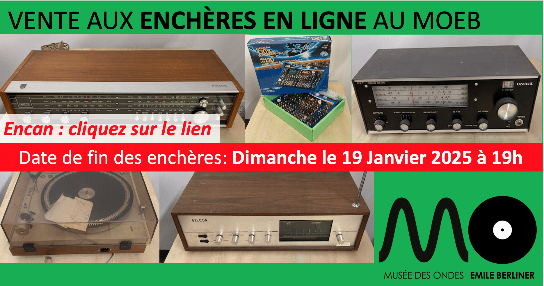 Poster de la vente aux enchères en ligne.